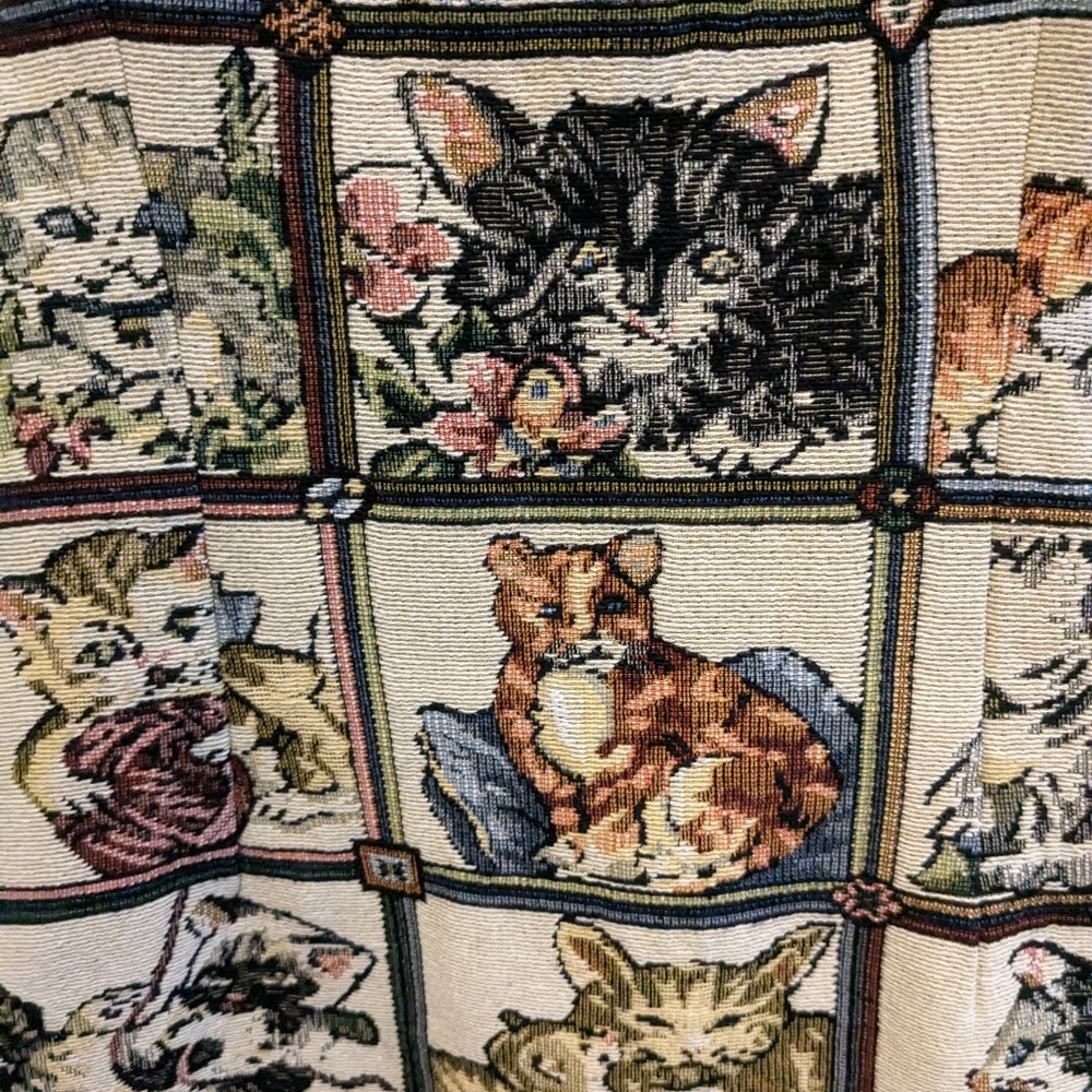 Cider Beige Multi Cat-Print Square-Neck Mini Dress - Picture 2 of 3